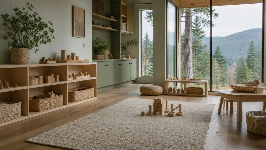 How Long Are Child Care Waitlists in Squamish? 3 A calm early learning room with natural materials and mountain views