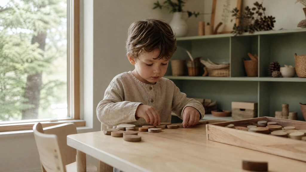 Montessori, Reggio Emilia, and the Kinder Curriculum: What Actually Matters 2 Montessori Squamish: a child working with open-ended natural materials