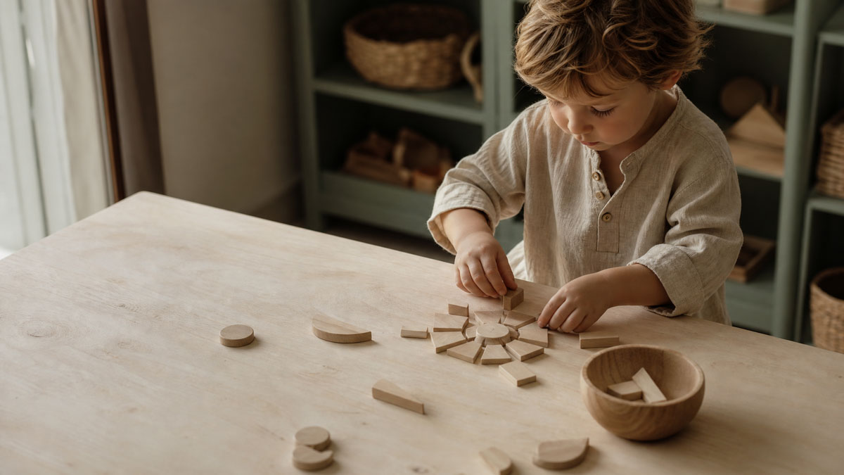 Montessori, Reggio Emilia, and the Kinder Curriculum: What Actually Matters 1 A child absorbed in work with open-ended natural materials